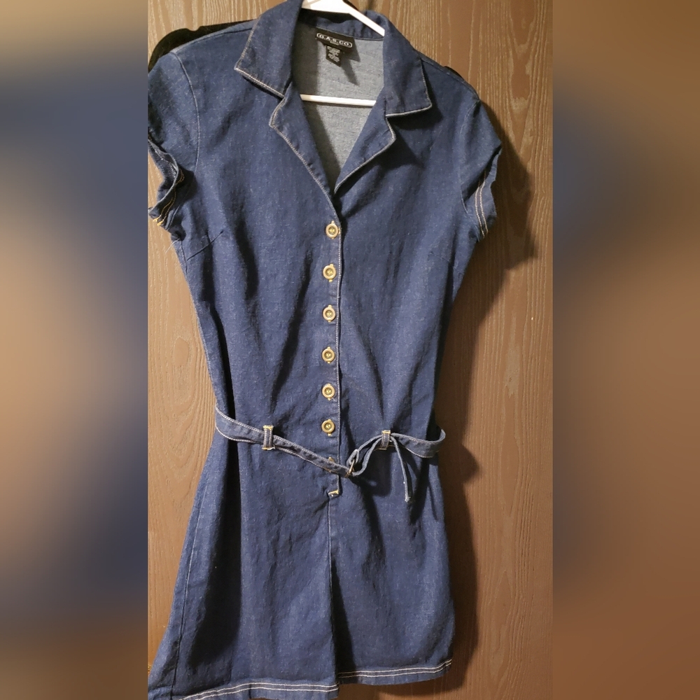 G.A.S. CO Denim Button-Down Midi Dress Size 11